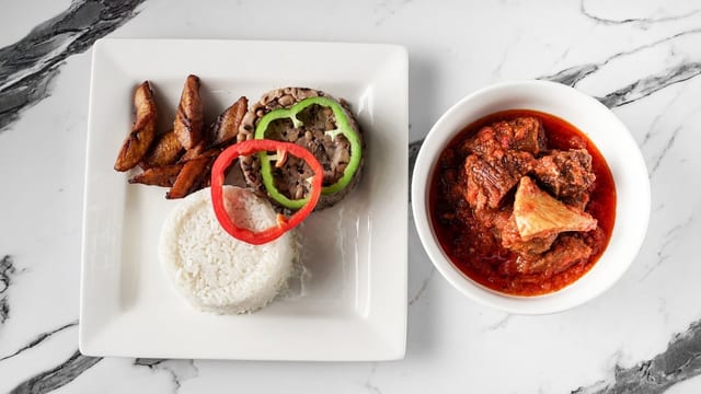 Rice and Stew.