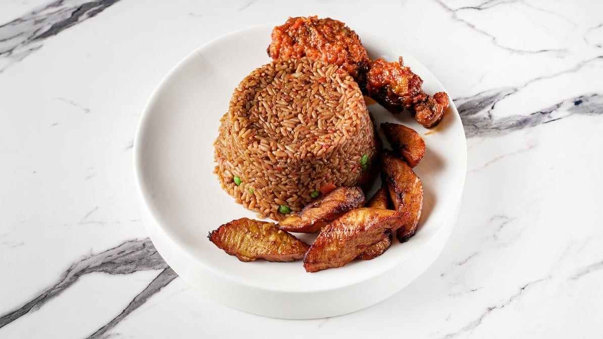 Jollof Rice with Assorted/ Fish.